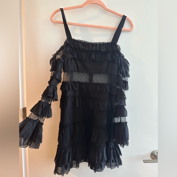 ALEXIS MESH LONGSLEEVE DRESS - Picture 1 of 4